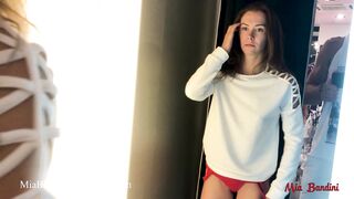 Mia Bandini - Cute Teen Masturbating In Public Dressin