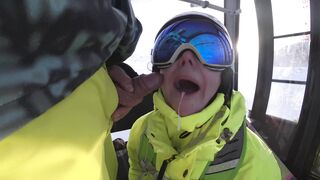 Mia Bandini - Public Blowjob In The Ski Lift