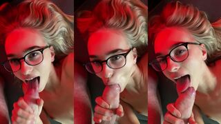 CatAndDick - One of Our First Videos Ever! Blowjob + Cum All Over My Glasses