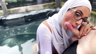 Aaliyah Yasin - Hijabi Aaliyah's Hot Tub Fuck and Facial - Onlyfans