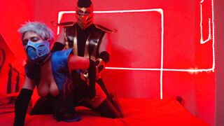 Black Kitsune - Frost VS Scorpion Blowjob & Cumshot