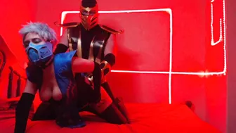 Black Kitsune - Frost VS Scorpion Blowjob & Cumshot