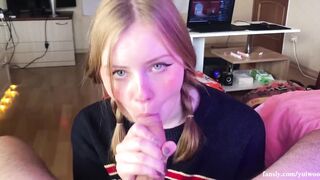 Yuiwoo - Student girl gently sucks and loves cum