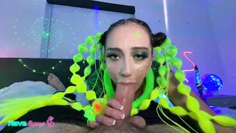 Lily Jordan - Pot O' Cum At The End Of Lily's Neon Rainbow Rave! - RaveBunnys