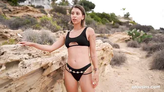 Avery - Avery teases and shows her pussy outdoors - Arousins