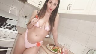 Annika Rain - Stepmommy Eats A Steak And Tells You Off