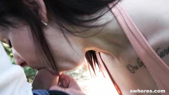 Whore fucked hard on the street for money - SWhores