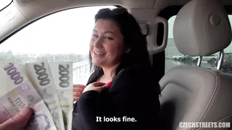 Busty Married Mrs Does Anal Sex in Car Park - CzechStreets