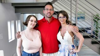 Emily Addison and Anna Blaze - Eviction And Dick Addiction - FamilyStrokes