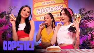 Eliza Ibarra, Alexis Tae and Charlotte Sins - Hot Dong Eating Contest - Oopsie