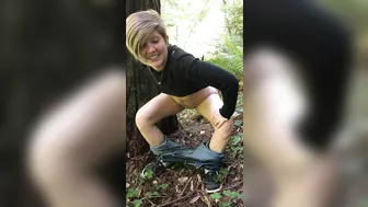 HouseWifeGinger - Outdoor Pissing - My First Pee Video