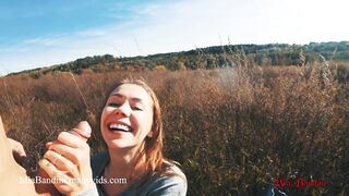Mia Bandini - Outdoor Fuck And Cumshot On Mouth With Fitness Teen