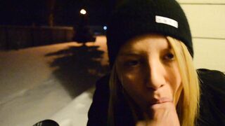 Mya Ryker - Backyard Bj - Winter Night