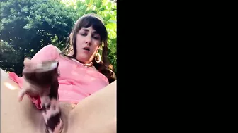 Princess Leia - I decided to take my horse dildo outside for a nice change
