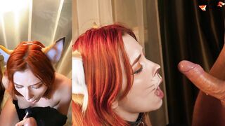 Sweetie Fox - Cute Fox Sucks Big Dick - Cum on Face