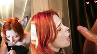 Sweetie Fox - Cute Fox Sucks Big Dick - Cum on Face