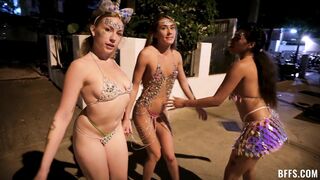 Maya Farrell, Mackenzie Mace and Stella Elle - Fantasy Fest - BFFS