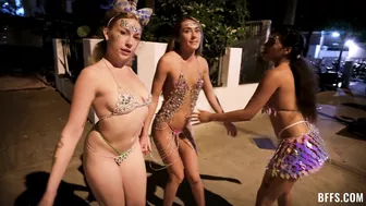 Maya Farrell, Mackenzie Mace and Stella Elle - Fantasy Fest - BFFS