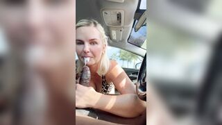 TyroneLovePOV - Pubblic traffic jam BLOWJOB 2 cumshots