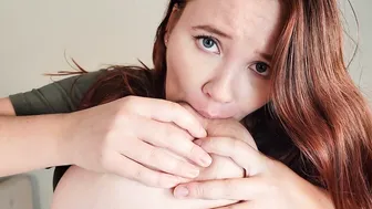 Annabelle Rogers - Oiled Up Lactating Tits in Tight Shirt