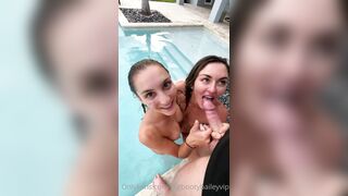 Big Booty Bailey And Bryce Adams - Pool FFM Threesome - Onlyfans